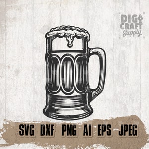 Beer Mug svg, Booze Clipart, Party Shirt png, Bachelor Night Cutfile, Cheers to Success Stencil, Draft Drink Clipart, Glasses of Liquor dxf