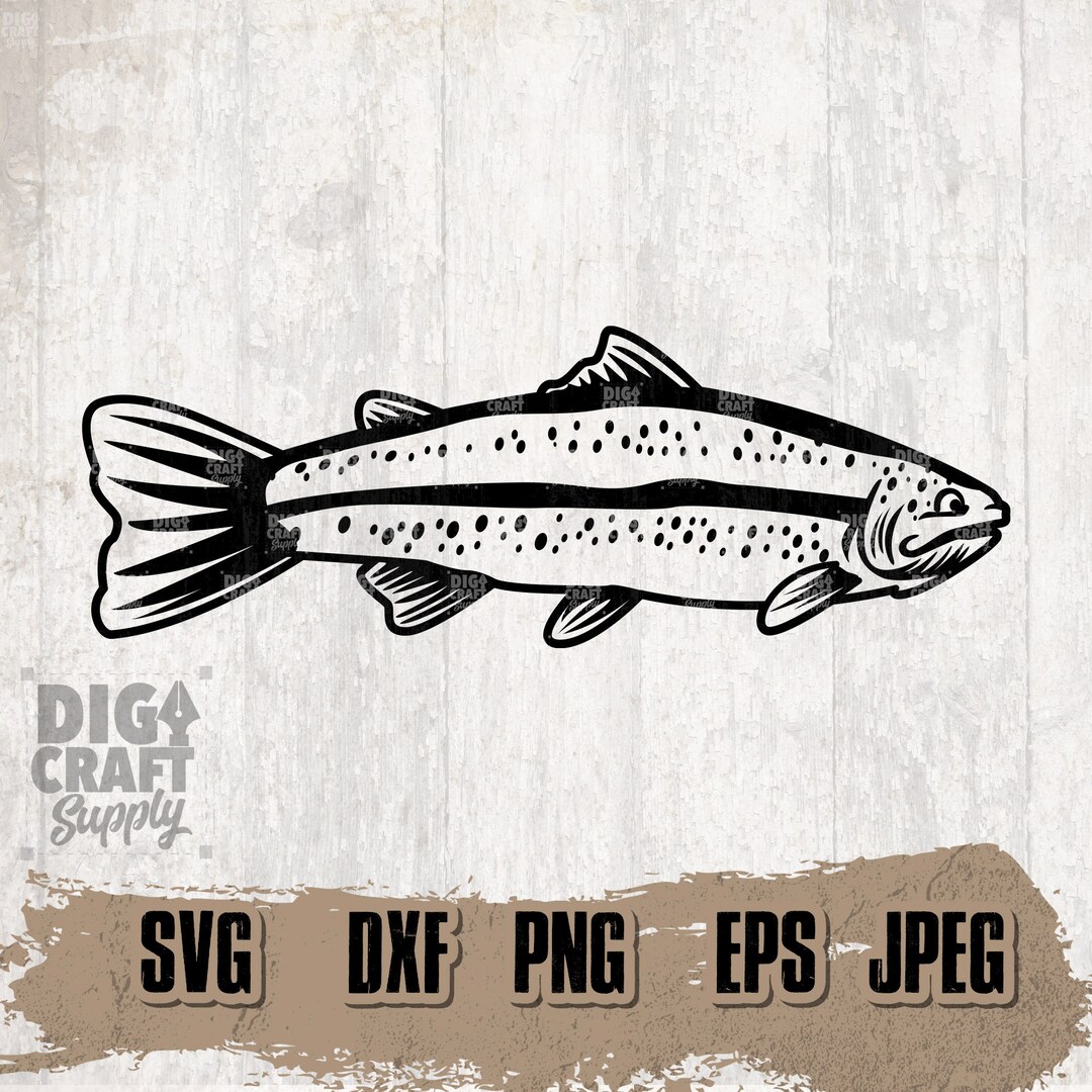 Trout Fish 3 Digital Download Svg, Trout Fish Svg, Trout Fish Png
