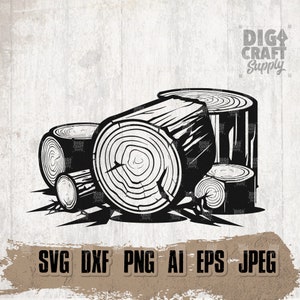 Wooden Logs svg, Wood Clipart, Woodman Cutfile, Lumberjack Dad Stencil, Lumber Shirt png, Wood Cutter dxf, Camping Clipart, Outdoor Bon Fire