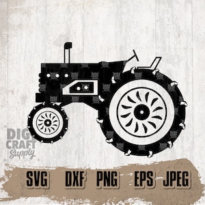 Tractor #5 Digital Downloads, Tractor Svg, Tractor Clipart, Tractor Png, Tractor Cut Files, Tractor Svg Files, Farm Tractor Svg, Farmer svg
