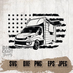 US Food Truck svg 2, US Food Truck png, Food Van svg, Food Truck Clipart, Food Truck Cutfile, Instant Download, Food Truck Digital Download