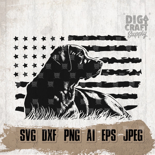 US Black Labrador svg, Home Pet Clipart, Dog Dad Cutfile, Doggo Mom Shirt png, Puppy Lover dxf, Paw Hooman Stencil, USA Police Guard Canine
