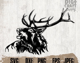 Elk Deer svg, Elk Deer Clipart, Elk Deer Cutfile, Elk svg, Elk Deer png, Deer Shirt svg, Antler svg, Deer Hunting svg, Deer Hunter Monogram