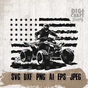 US Riding ATV svg, Extreme Rider Clipart, USA Sports Dad Cutfile, Monster Ride Schablone, Rzr Riding in Tandem dxf, Outdoor Off Road, Mud Ride