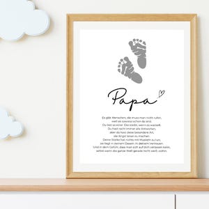 Geschenk Vatertag, Papatag, bester Papa, Handabdruck Vorlage, Geburtstag, Männer, Sofort Download, Vater, Baby, Basteln, Digital PDF, Poster