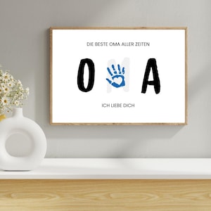 Mother&#39;s Day gift, grandma, best grandma, handprint template, birthday, woman, instant download, mom, baby, crafts, digital PDF, poster, great-grandma