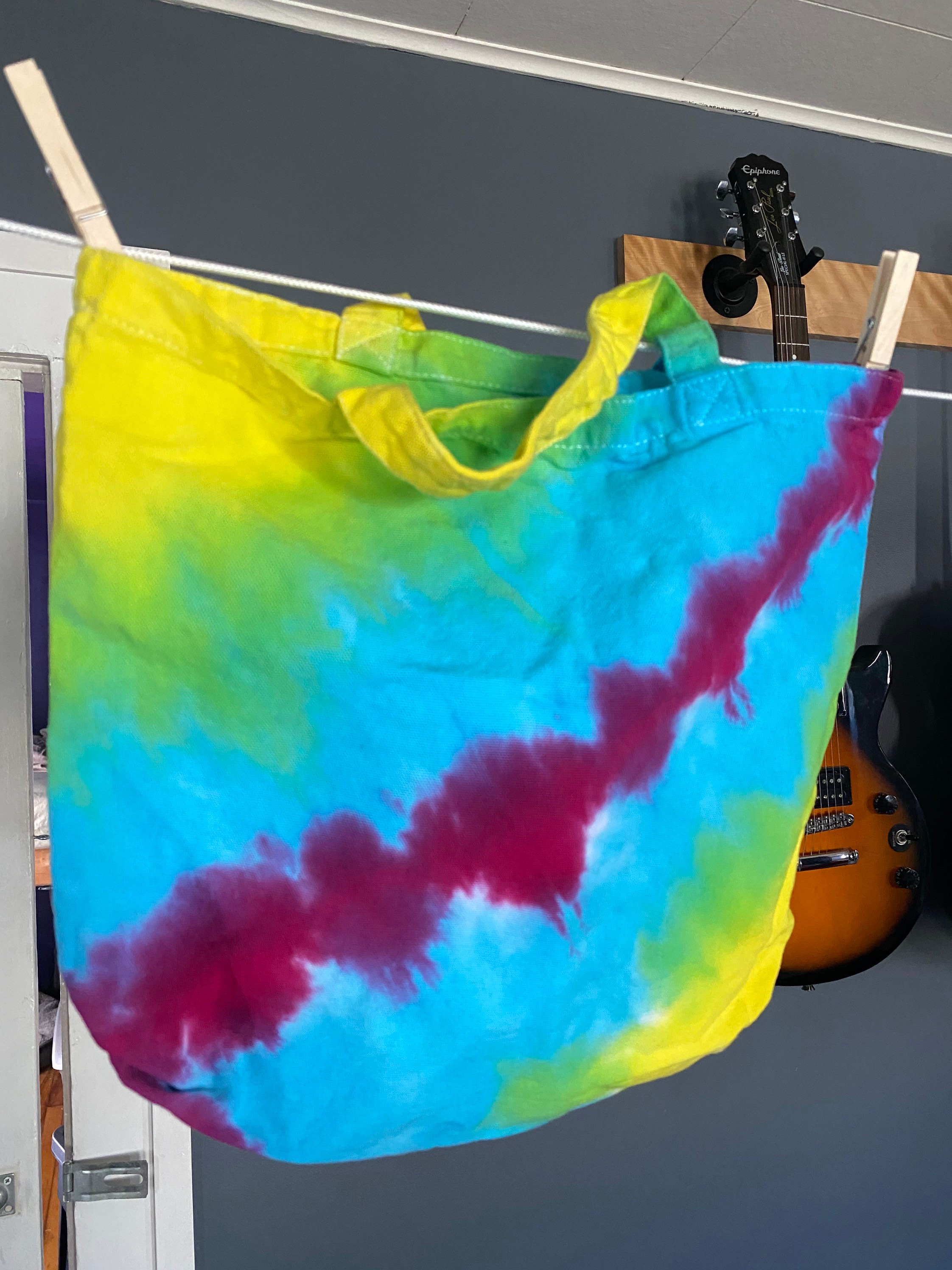Tie Dye Canvas Tote Bag Etsy