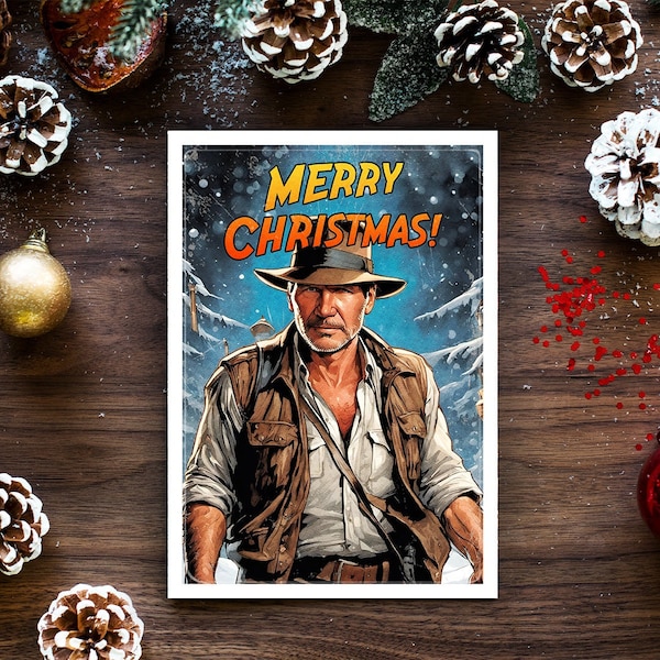 Indiana Jones Christmas Card • Indiana Jones • Indiana Jones Christmas Card • Indiana Jones • Funny Christmas Card • Christmas cards
