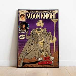 Moon Knight Poster, Mr Knight Poster, Marvel Print, Marvel Poster, Avengers Poster, Superhero Poster, Comic Book Poster, Christmas gift