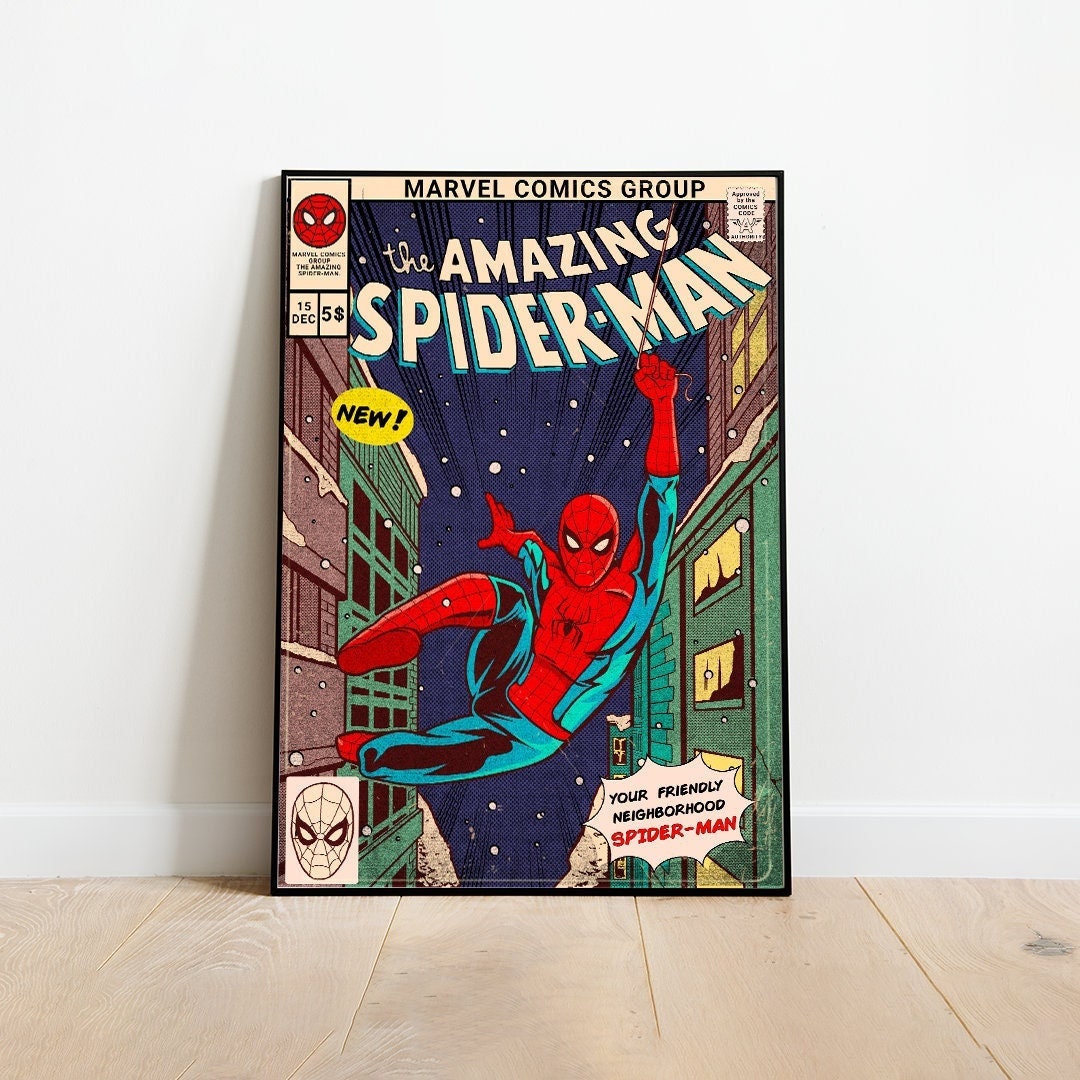 Poster Spiderman Comics Black – ThePoplace