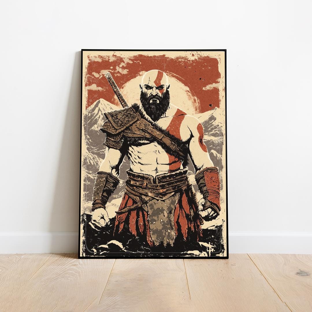 God of War Poster, God of War, A3, A4, A5, Comic Book Poster, God of ...