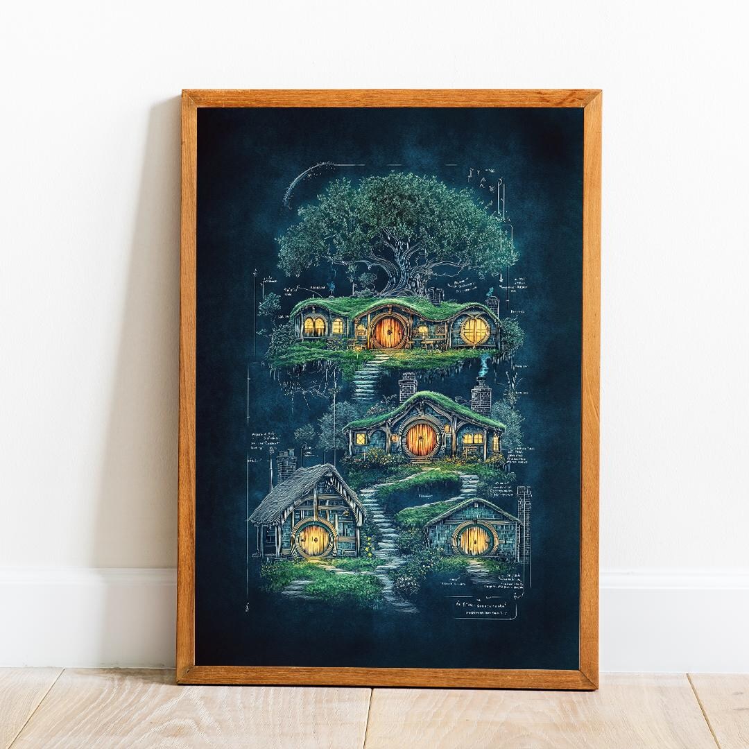 Lord of the Rings Wall Art Tolkien Art Print Home Decor High-quality ...
