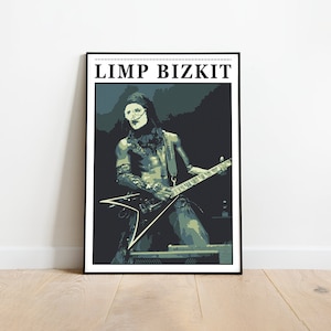 Limp Bizkit Poster • Music Wall Art • Limp Bizkit Print • Music Poster • Gold Cobra Poster • Wes Borland • A3/A4/A5 •  Rock Poster