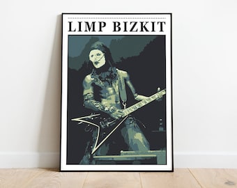 Poster dei Limp Bizkit • Arte da parete musicale • Stampa dei Limp Bizkit • Poster musicale • Poster del Cobra dorato • Wes Borland • A3/A4/A5 • Poster rock