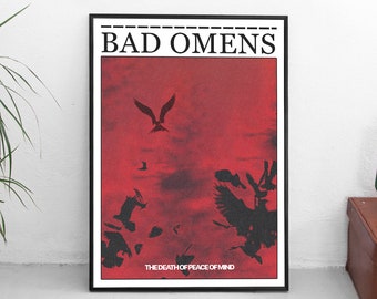 Bad Omens Poster, Bad Omens Print, Rock Poster, Metal Poster, Music Print, Bad Omens Album Print