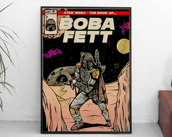 Boba Fett Poster, Star Wars Print, Boba Fett Print , The Book Of Boba Fett, A3, A4, A5,