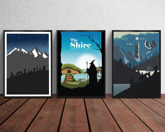 Collection Of Lord Of The Rings Posters Lord of The Rings | Etsy