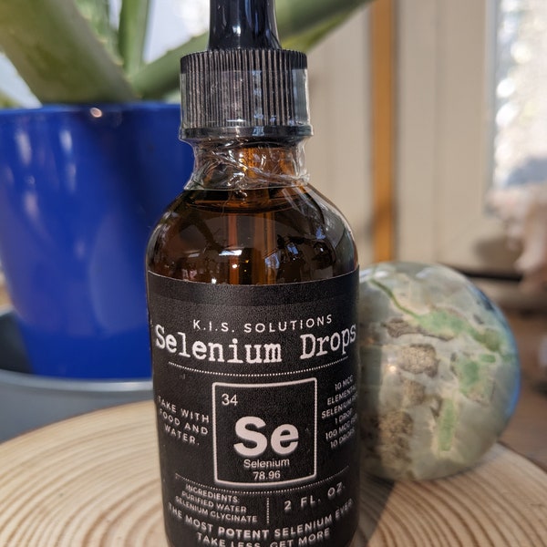 Bio-available Chelated Liquid Selenium Drops.  Very absorbable selenium chelated complex.  2 fluid ounces in amber glass