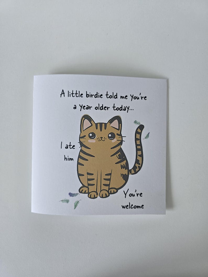 Funny Cat Birthday Card | Snarly Birthday Card for Pet Lovers | A ...