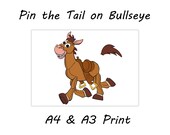 Pin the Tail on Bullseye | Toy Story Printable Game | Digital Party Activity for Kids | Birthday Party Game | Instant Download JPEG