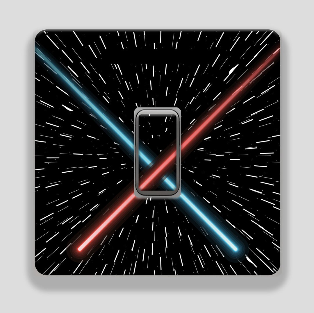 Galaxy Red and Blue Crossing Lasers Light Switch Sticker UK - Etsy