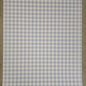 Blue Gingham Wrapping Paper | Cute Gift Wrap Sheets | Birthday Wrapping Paper | Baby Shower Gift Wrap | Pastel Party Wrapping Paper image 4