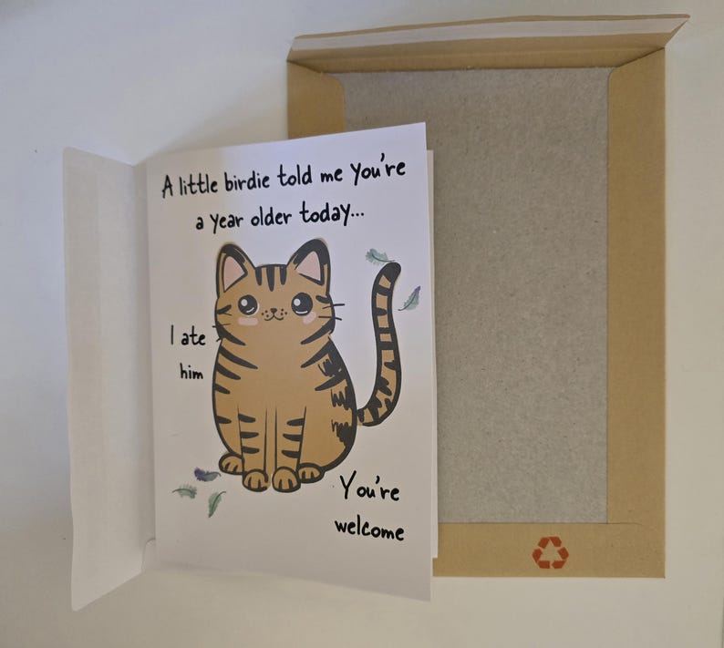 Funny Cat Birthday Card | Snarly Birthday Card for Pet Lovers | A ...