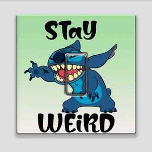 Lilo and Stitch Stitch Stay Weird Light Switch Sticker UK