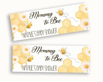 Personalised Baby Shower Banner | Mommy To Bee Theme | Bumble Bee Daisy Party Décor | Mum To Bee Banner