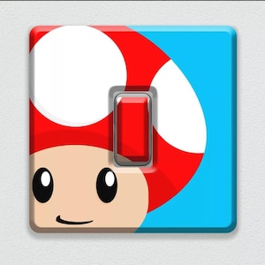 Super Mario Toad Face Light Switch Sticker UK