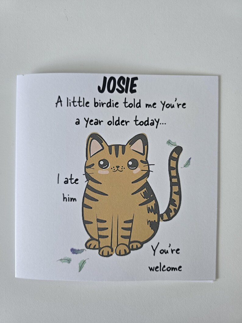 Funny Cat Birthday Card | Snarly Birthday Card for Pet Lovers | A ...