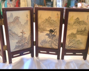 Silk Asian Screen painted
