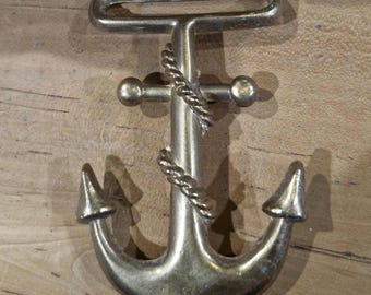 Anchor Belt Buckle Solid Brass