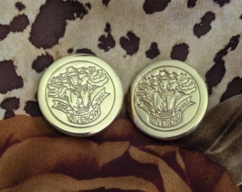 Earrings Givenchy Vintage 40th Anniversary 1952-1992 Clip on designer