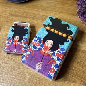 Portasigarette in legno per fumatori, regalo vintage, set regalo in scatola di legno