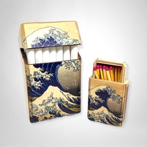Étui à cigarettes en bois, coffret cadeau pour fumeurs, boîte à cigarettes pour 20 cigarettes, étui à cigarettes vintage, image 4