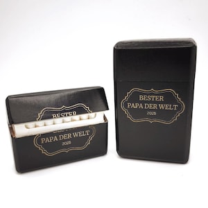 Regalo per la festa del papà, portasigarette in legno personalizzato HEETS/TEREA, regalo papà con incisione - scatola regalo in legno
