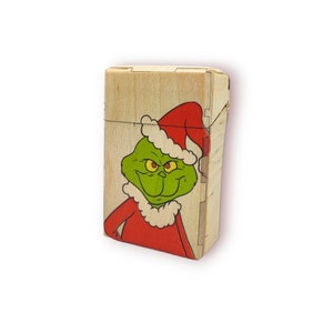 portasigarette in legno, Grinch, portasigarette vintage, regalo di Natale