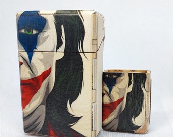 Cigarette case made of wood, cigarette case vintage, gift set, wooden box