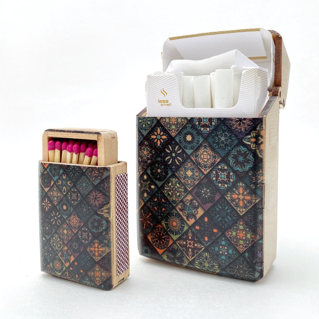 Pitillera para Mujer, Elegante Estuche de Cigarrillos, caja de cigarrillos  de almacenamiento para 20 cigarrillos titular caja de cigarrillo caja de