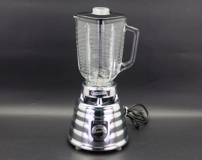 Vintage Oster Deluxe Chrome Beehive Blender Model 403 / 1950s Atomic