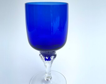 Cobalt Blue Goblet Etsy cobalt blue goblet etsy