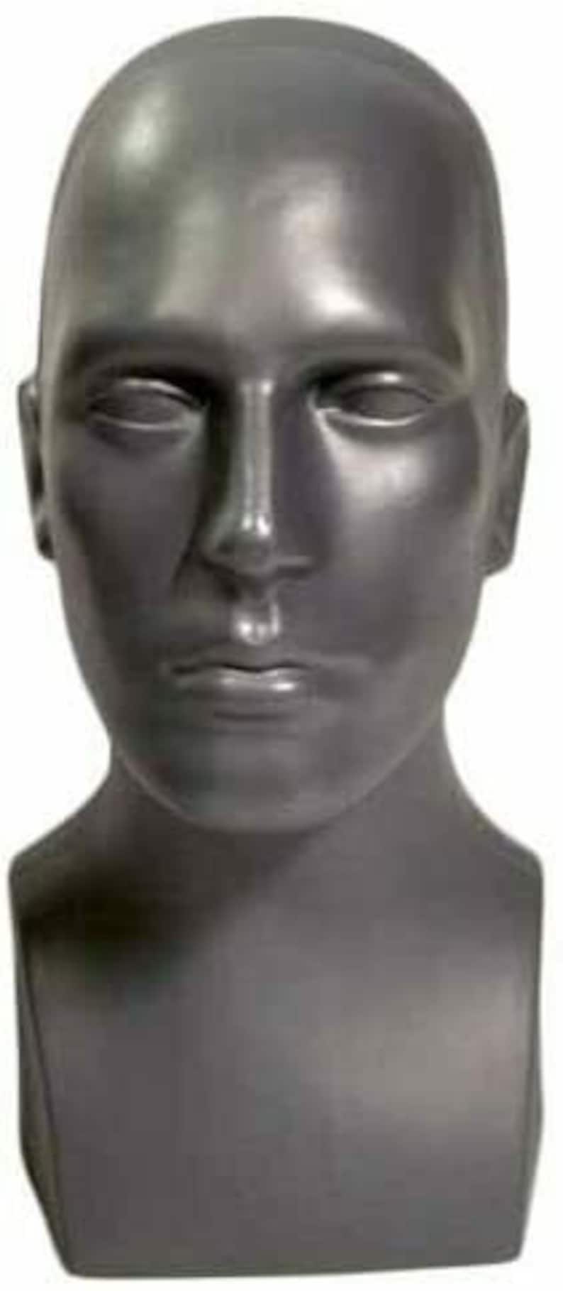Male Men PE Plastic Mannequin Head Display Grey 50013 Etsy