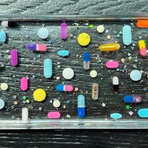 Colorful Pill Resin Trinket Tray