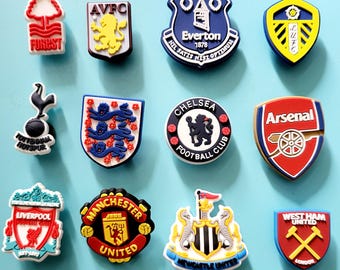12 (1 team + 11 football charms) Football Shoe Charms random pick