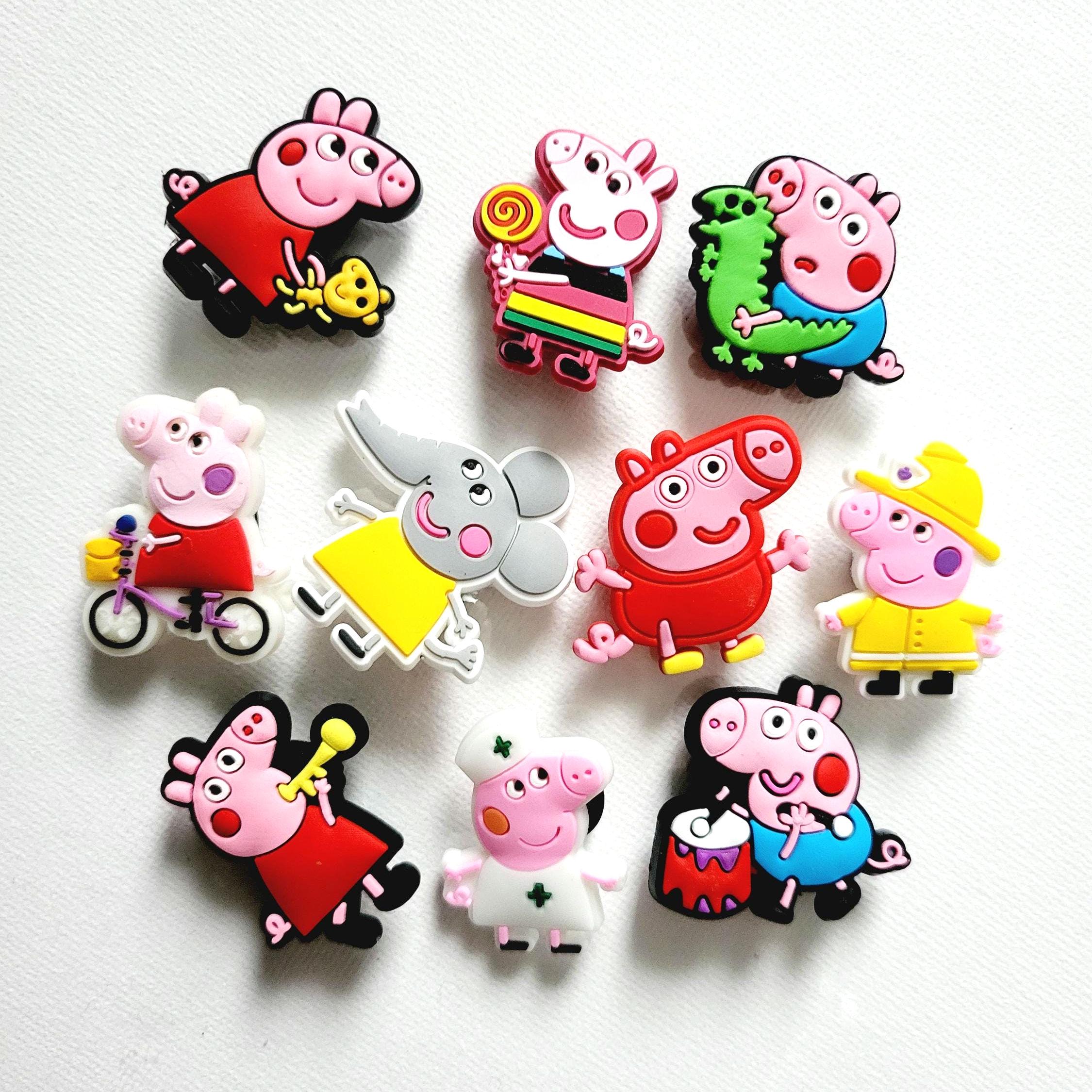 Shoe Charms Peppa Croc Jibbitz 10 Cartoon Peppa George Pig Shoe