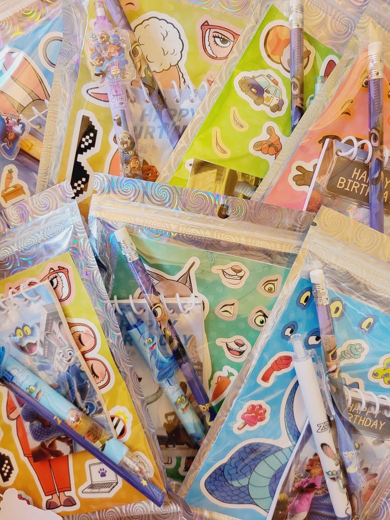 18 x ZooTopia ZooTropolis briefpapier feesttasje vulmiddel verjaardagscadeau vanaf 5 jaar afbeelding 2