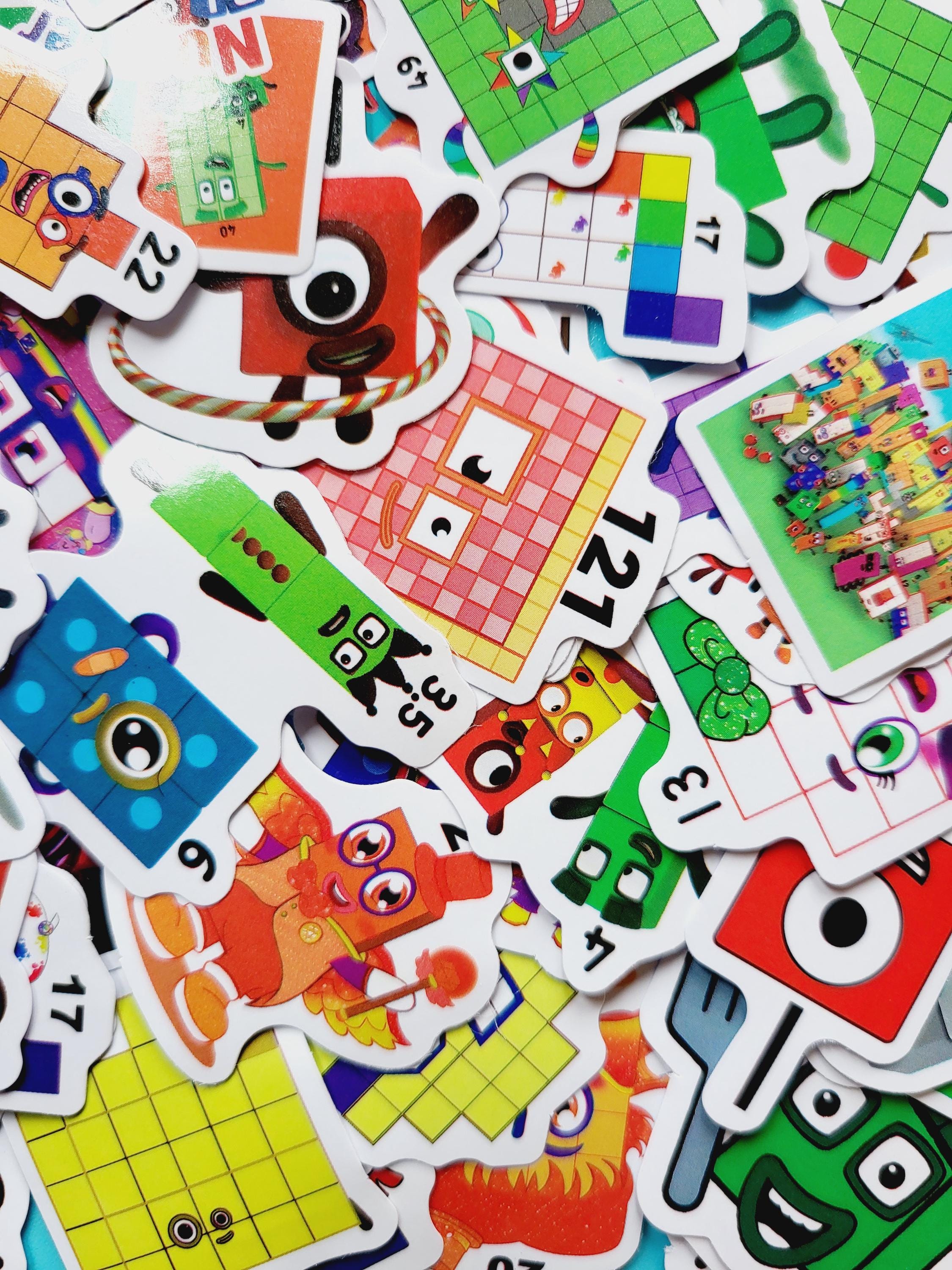 Counting Blocks 61 Stickers and 8 Make a Face Activity Sheets - Etsy
