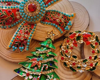 Spilla natalizia Vari stili spilla per abbigliamento festiva