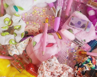 4 bolsas de fiesta de cumpleaños prellenadas con corazones y accesorios para el cabello para niñas, ideales para mayores de 7 años.